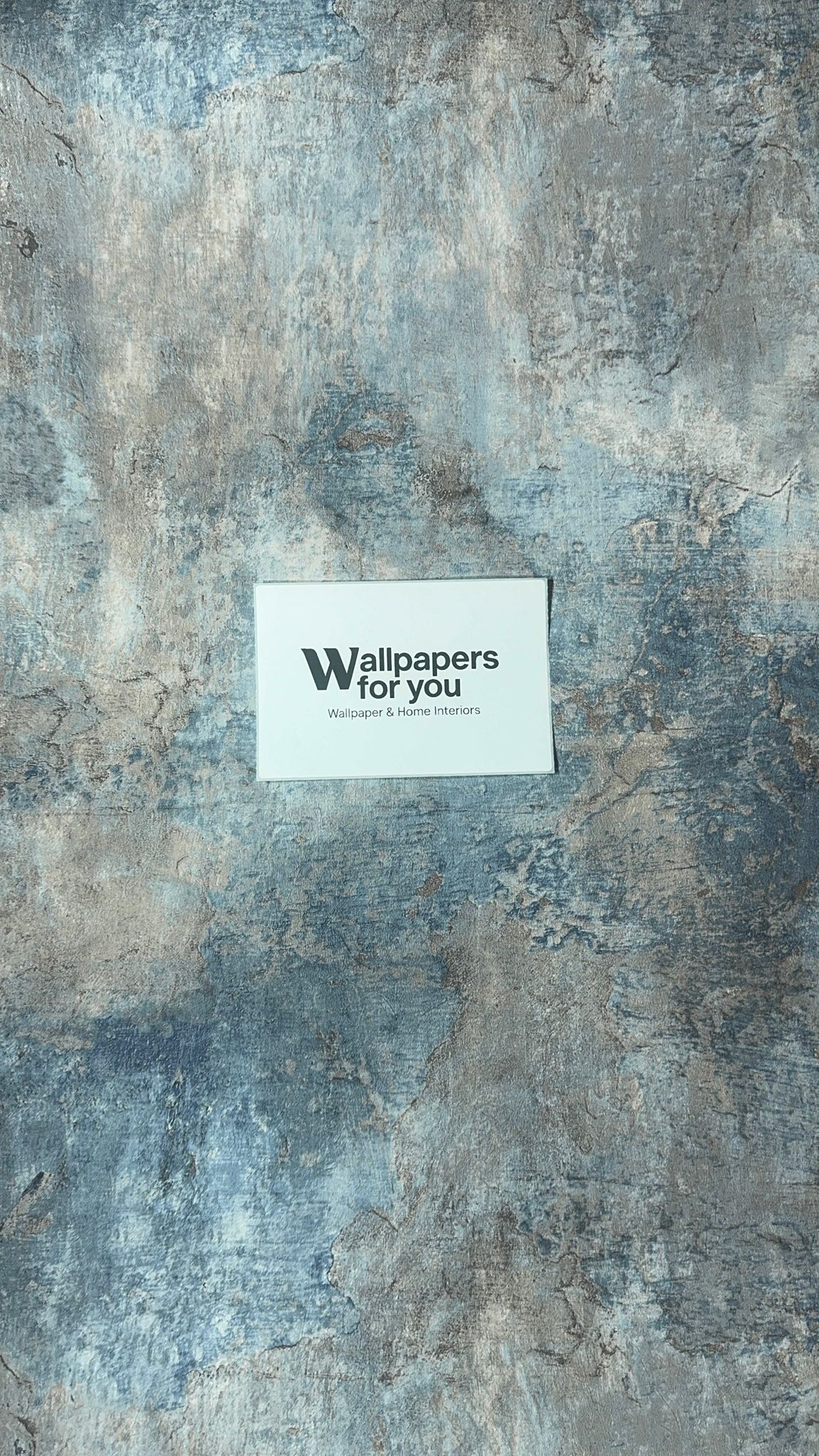 Castello Plaster Navy Wallpaper