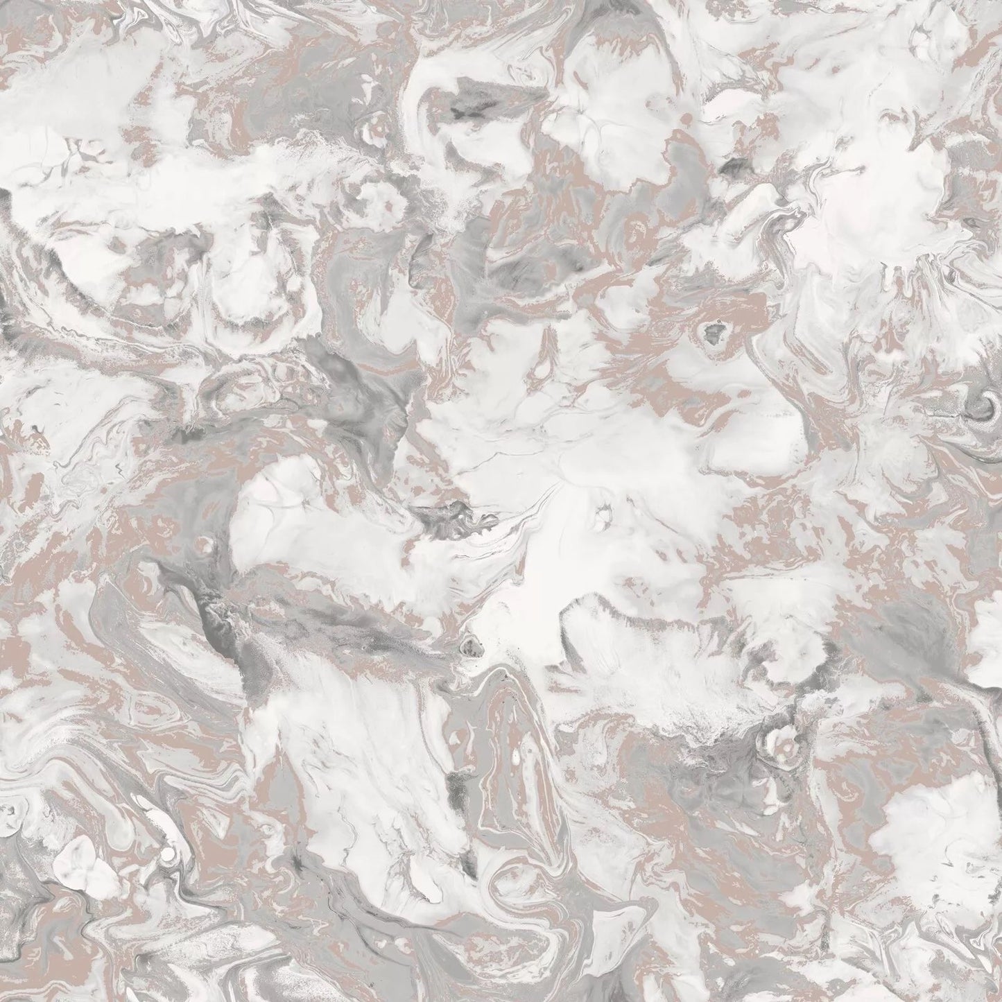 Rose Ripple Metallic Liquid Marble Wallpaper full pattern swatch close up