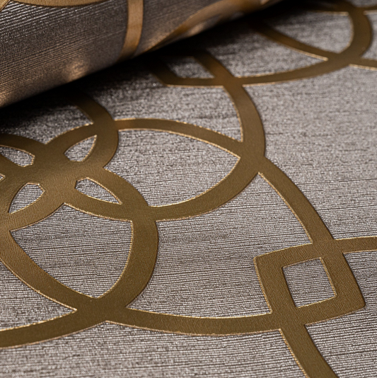 Muriva Precious Silks Marrakesh Wallpaper - Warm Grey Gold