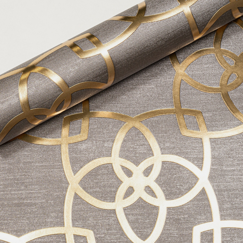 Muriva Precious Silks Marrakesh Wallpaper - Warm Grey Gold
