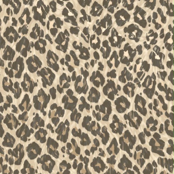 Leopard Luxe Natural Metallic Wallpaper